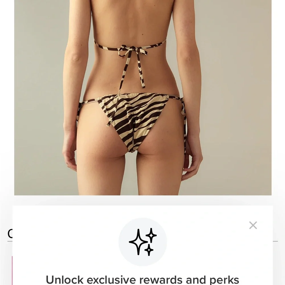Cynthia Rowley Zebra Print Bikini - Brown and Cream 3 pieces includes Rashguard - Picture 8 of 13